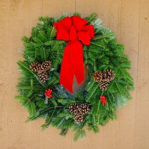Beautiful Evergreen Wreath for the Holidays